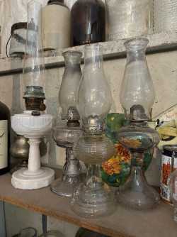 Vintage oil lamps