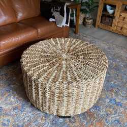 Wicker ottoman 